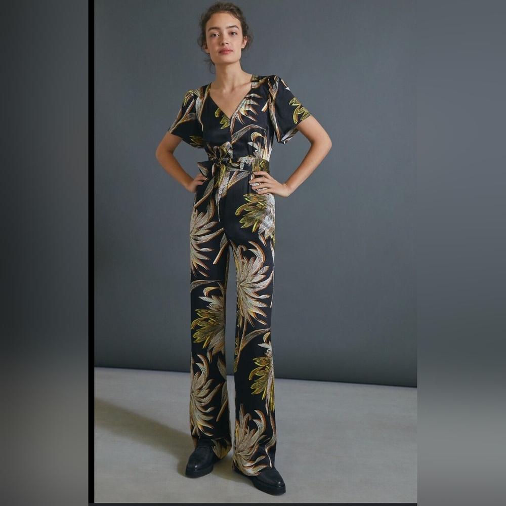 Anthropologie Jasmine Palm Jumpsuit